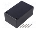 Enclosure: multipurpose; X: 66mm; Y: 105mm; Z: 45mm; 1594; ABS; black