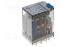 Relay: electromagnetic; DPDT; Ucoil: 220VDC; 10A/250VAC; 10A/30VDC