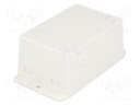 Enclosure: multipurpose; X: 70.6mm; Y: 105mm; Z: 50.5mm; ABS; white