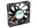 Fan: DC; axial; 24VDC; 80x80x15mm; 62.86m3/h; 34.7dBA; Vapo; 24AWG