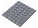 Self-adhesive foot; H: 3.6mm; grey; polyurethane; Dim: Ø12.7mm