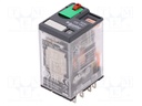 Relay: electromagnetic; DPDT; Ucoil: 230VAC; 12A/250VAC; 12A/28VDC