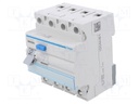 RCD breaker; Inom: 63A; Ires: 30mA; Max surge current: 250A; DIN