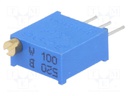 Potentiometer: mounting; multiturn; 10Ω; 500mW; THT; ±10%; linear