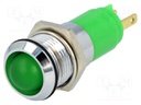 Indicator: LED; recessed; 24÷28VDC; 24÷28VAC; Cutout: Ø14.2mm; IP67