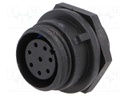 Connector: circular; socket; female; PIN: 8; w/o contacts; IP68