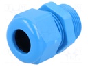 Cable gland; PG16; IP68; Mat: polyamide; blue; UL94V-0