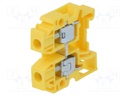 Splice terminal: rail; 0.5÷6mm2; ways: 1; terminals: 2; yellow; TS35