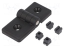 Hinge; Width: 79mm; technopolymer (PA); black; H: 36mm