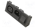 Connector: AC supply; socket; male,female; 10A; 250VAC; IEC 60320