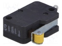 Microswitch SNAP ACTION; with lever (with roller); SPDT; Pos: 2