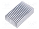 Heatsink: extruded; grilled; natural; L: 75mm; W: 45mm; H: 22mm; plain