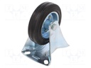 Transport wheel; Ø: 100mm; W: 25mm; H: 128mm; rigid; 70kg; Mat: rubber