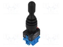 Switch: joystick; Stabl.pos: 2; NO x2; 3A/220VAC; 0.6A/220VDC; 22mm