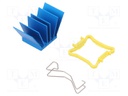 Heatsink: extruded; grilled; blue; L: 17mm; W: 17mm; H: 17.5mm