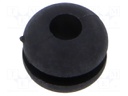 Grommet; black; UL94HB; TPR