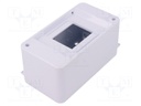 Enclosure: for modular components; IP30; white; No.of mod: 3; ABS