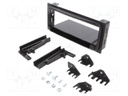 Radio mounting frame; 1 DIN; black