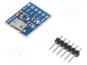 Module: converter; USB-UART; FT232RL; USB B micro