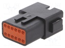 Connector: wire-wire; AT; plug; male; IP67; Locking: latch; black