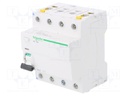 RCD breaker; Inom: 63A; Ires: 30mA; Poles: 4; 400V; Mounting: DIN