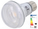 LED lamp; warm white; E27; 230VAC; 345lm; 4.5W; 36°; 2700K