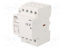 Contactor: 4-pole installation; 40A; 230VAC; NO x4; DIN