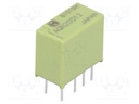 Relay: electromagnetic; DPDT; Ucoil: 12VDC; 0.3A/125VAC; 1A/30VDC