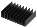 Heatsink: extruded; black; L: 13mm; W: 19mm; H: 4.8mm; 29K/W; anodized