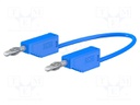 Test lead; PVC; 2m; blue; 19A; 60VDC; Cond.cross sec: 1mm2; 30VAC