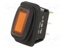 ROCKER; SPST; Pos: 2; OFF-ON; 16A/12VDC; amber; IP65; Rcont max: 50mΩ