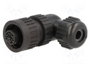 Connector: circular; plug; female; IP67; CA; PIN: 7(6+1); 6+PE; 250V