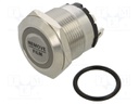 Switch: vandal resistant; Pos: 2; SPST-NO; 20A/220VAC; IP40; OFF-ON