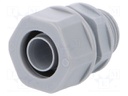 Straight terminal connector; ØBraid : 17mm; polypropylene; IP54