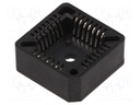 Socket: PLCC; PIN: 28; phosphor bronze; tinned; 1A; THT