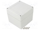 Enclosure: multipurpose; X: 105mm; Y: 105mm; Z: 90mm; ZP; ABS; gasket