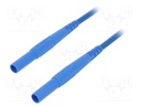 Test lead; silicone; 1.5m; blue; 32A; Plating: nickel plated