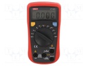 Digital multimeter; LCD (2000),with a backlit; -40÷1000°C