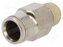 Metal connector; straight; BSP 1/4"