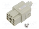 Connector: HDC; contact insert; female; CQ; PIN: 7; 7+PE; size 21.21