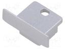 Cap for LED profiles; silver; ABS; Application: SMART-IN10