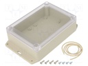 Enclosure: multipurpose; X: 105mm; Y: 145mm; Z: 40mm; Ritec; ABS; IP65