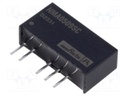 Isolated Board Mount DC/DC Converter, ITE, 2 Output, 1 W, 9 V, 55 mA, -9 V