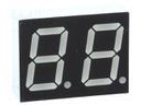 Display: LED; 7-segment; 14.2mm; 0.56"; No.char: 2; amber; 60mcd