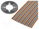 Wire: ribbon; 1.27mm; stranded; Cu; 64x28AWG; unshielded; PVC; 300V