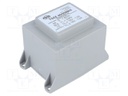 Transformer: encapsulated; 45VA; 230VAC; 15V; 15V; 1.5A; 1.5A; IP00