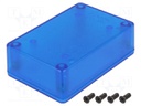 Enclosure: multipurpose; X: 56mm; Y: 85mm; Z: 27mm; 1591; ABS; blue