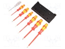 Screwdrivers; Pcs: 7; insulated; 1kVAC; Bit: Pozidriv®,slot