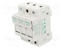 Fuse holder; cylindrical fuses; 10x38mm; DIN; 30A; 600V; Poles: 3