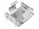 Holder; Mounting: PCB,screw; Size: D,R20; Batt.no: 2; aluminium